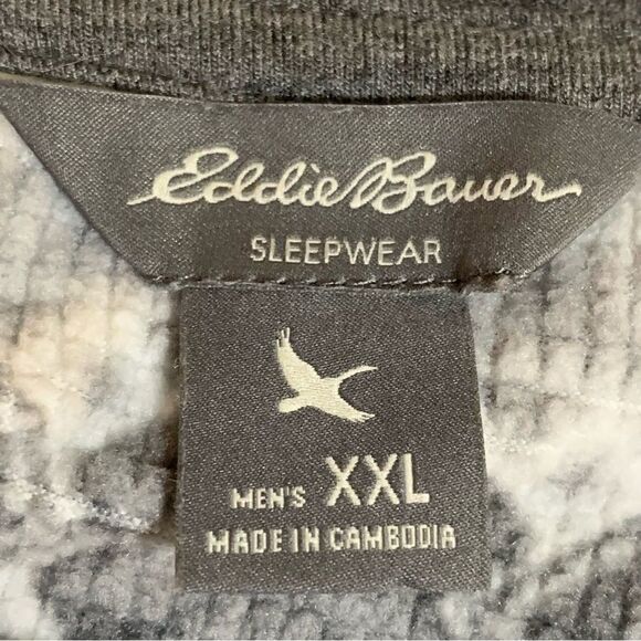 EDDIE BAUER Sleepwear Men’s XXL Gray Crew Neck Long Sleeve Heavyweight. - Picture 6 of 12
